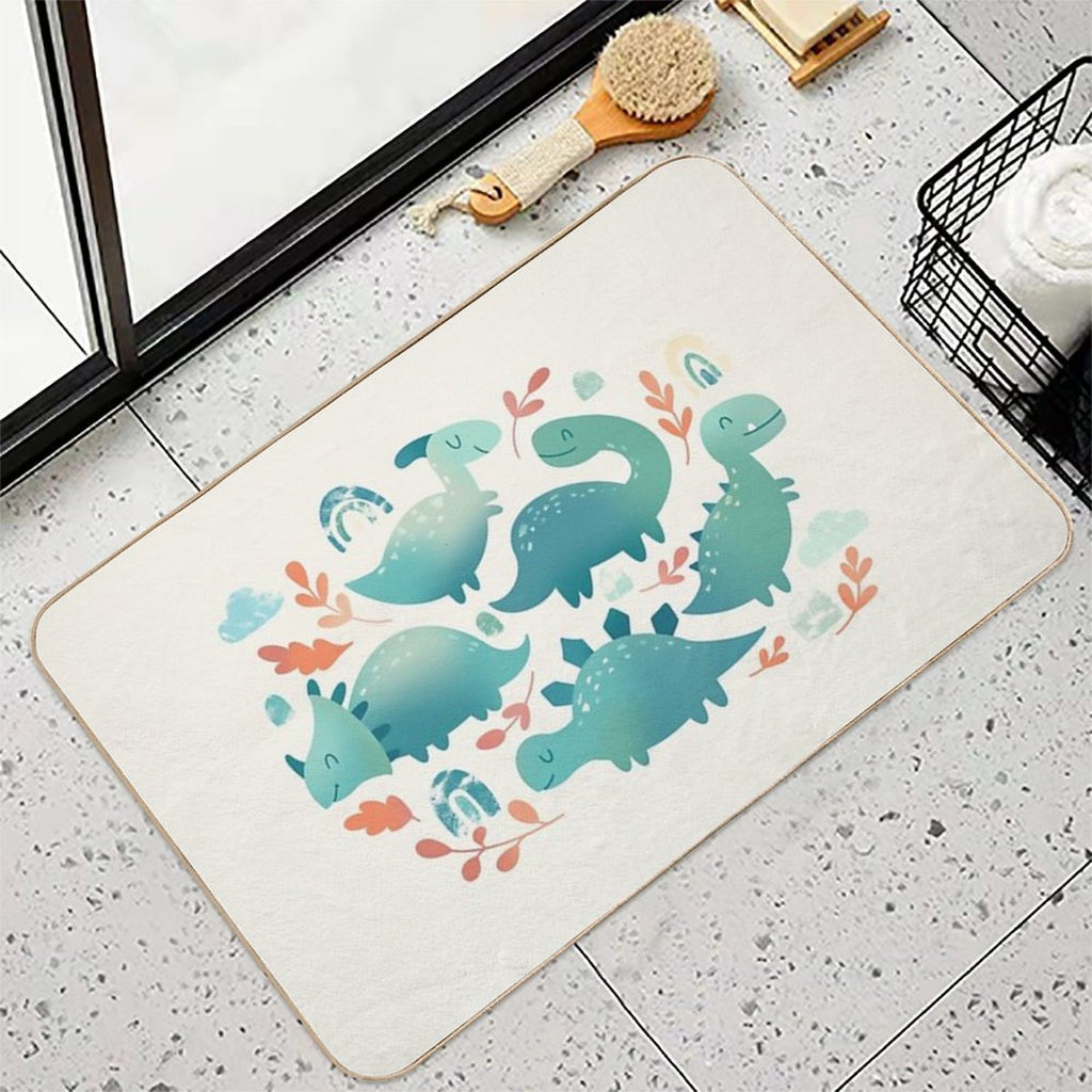Baby Dinosaurs  Easy To Clean Bath Mat