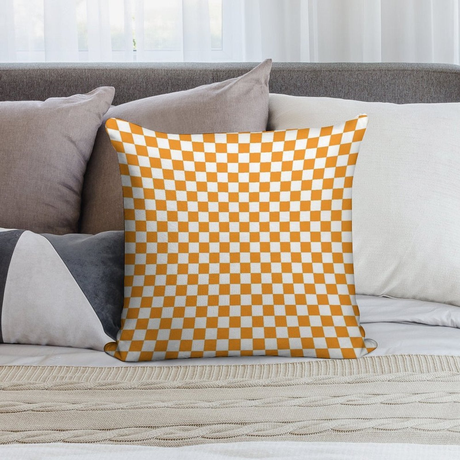 Tennessee Orange Pattern Soft Washable Throw Pillow