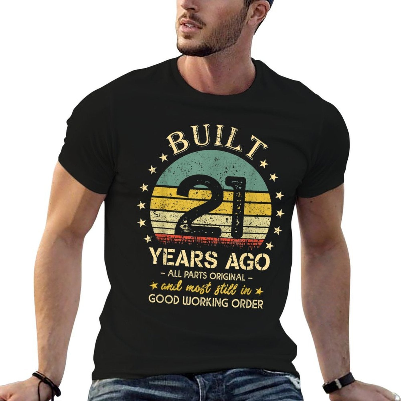 Built 21 Years Ago - All Parts Original Funny 21st Birthday  Cotton T-Shirt