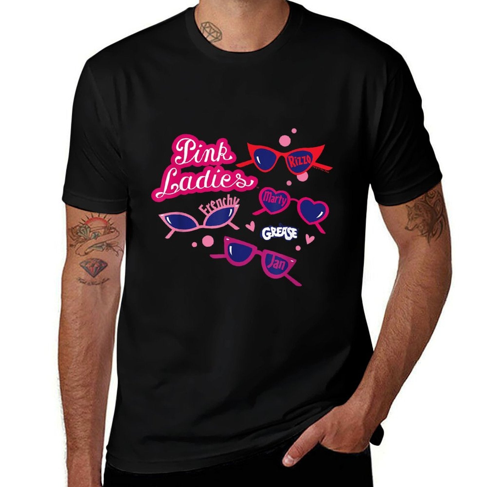 Grease Pink Ladies Frenchy Rizzo Marty  Jan  Lightweight T-Shirt