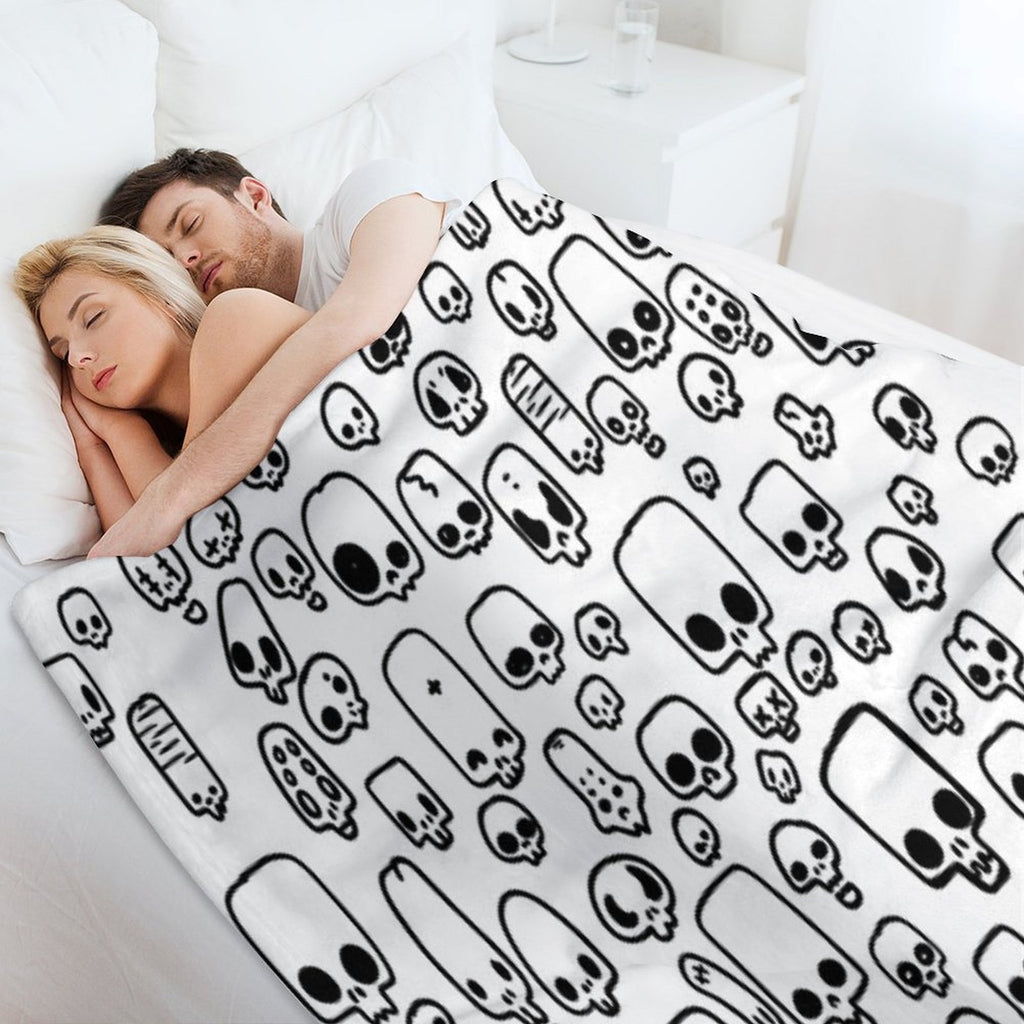 Mini Skulls Compact Throw Blanket
