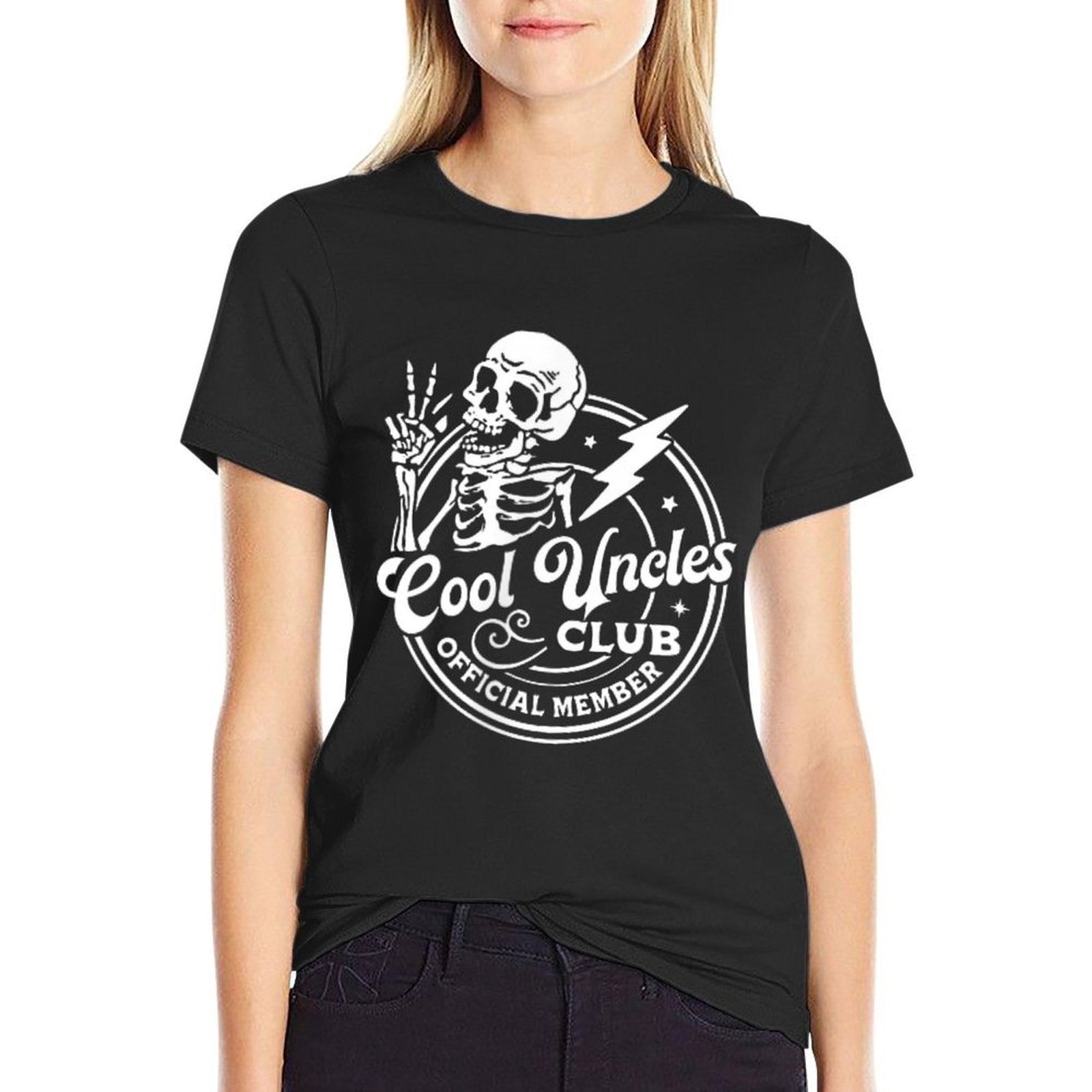 Funny Skeleton Cool Uncles Club Retro New Uncle Father's Day  Durable T-Shirt