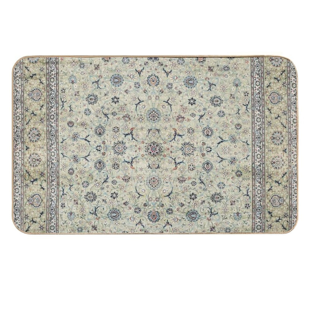 Kashan Isfahan Persian Carpet Print Durable Bath Mat