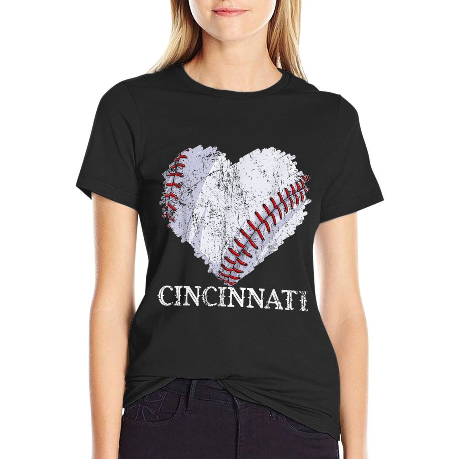 Cincinnati Retro Baseball Lover Game Day Men Boys Girls  Trendy Pattern T-Shirt