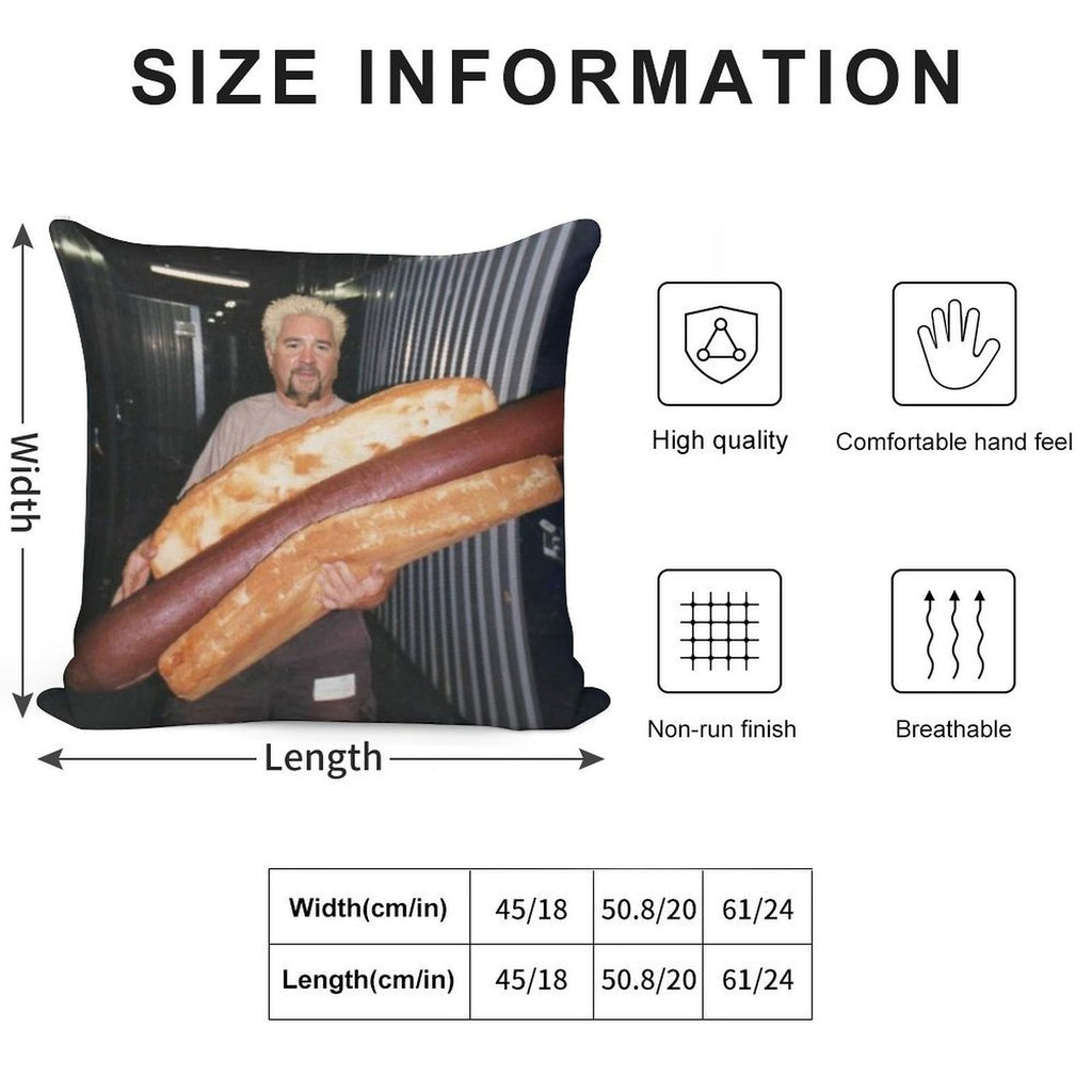 Guy Fieri And His Wieney Soft Home Decor Throw Pillow