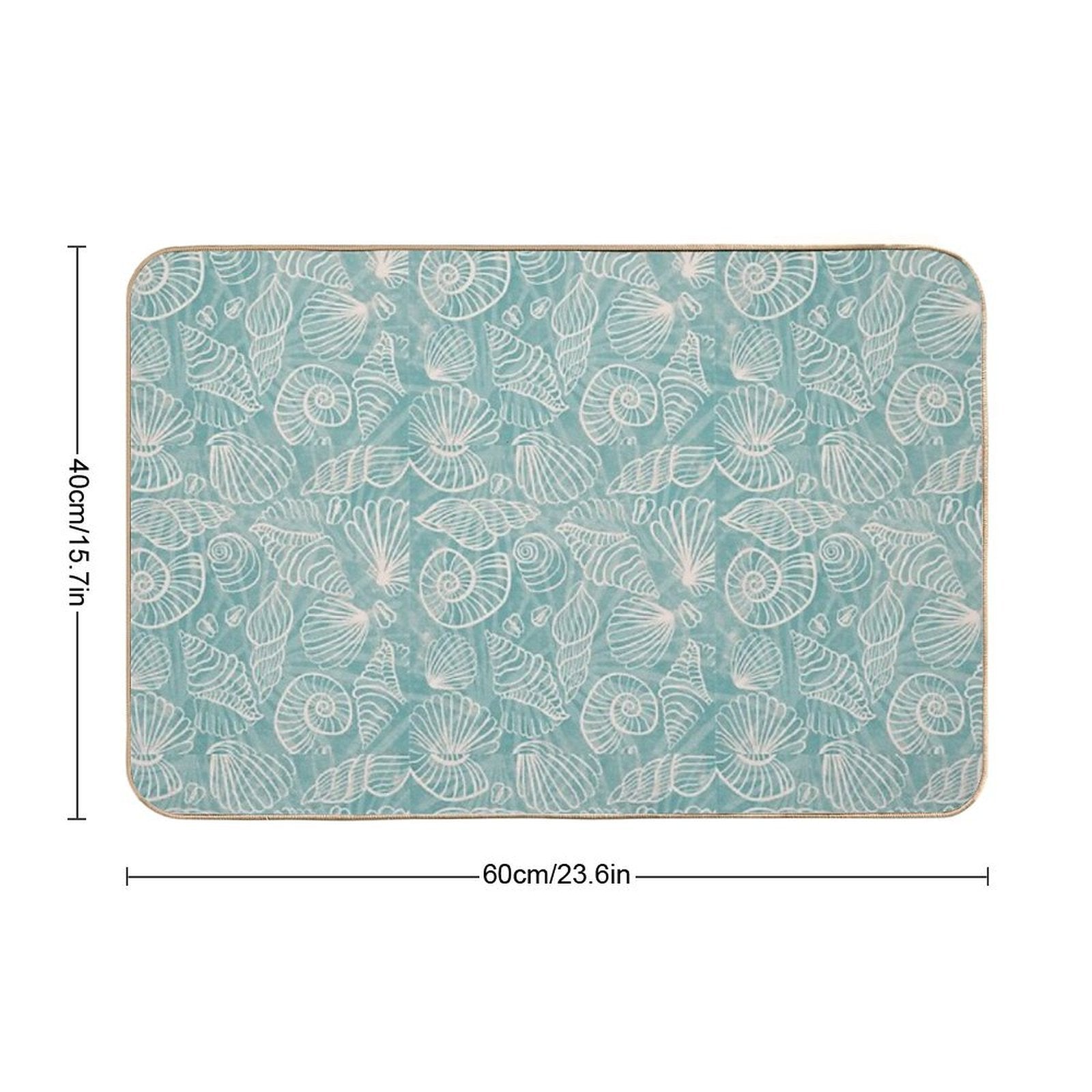 Summer Seashell - Blue Vintage Holiday Season - Relax  Multi-Purpose Bath Mat