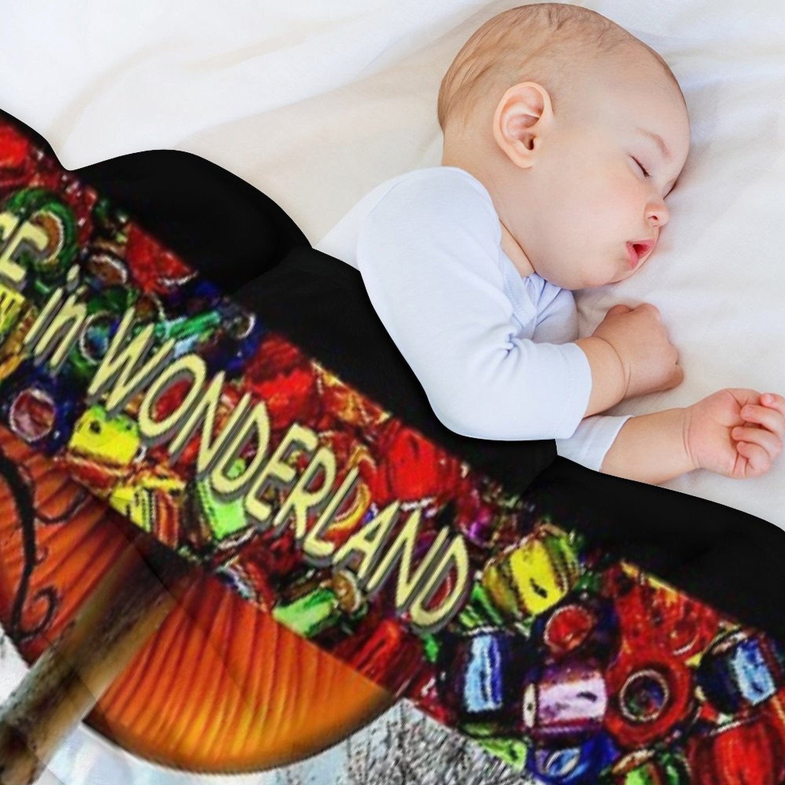 ALICE IN WONDERLAND  Modern Advertising Print Gift-ready Throw Blanket