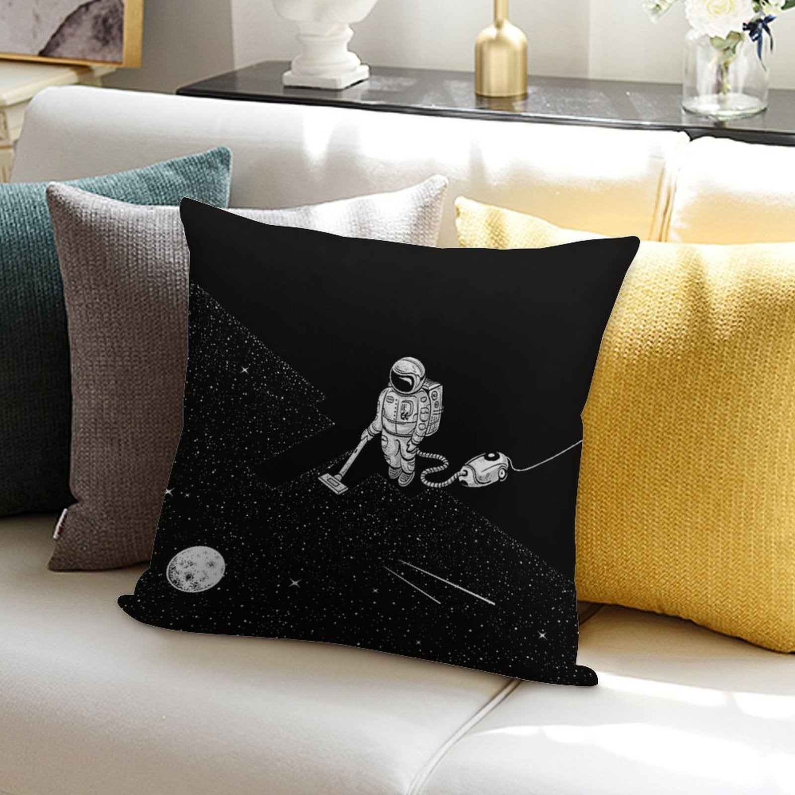 Space Cleaner Soft Style Accent Throw Pillow