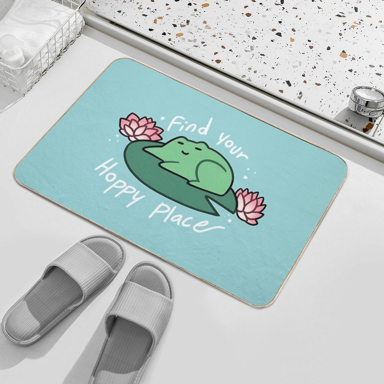 Find Your Hoppy Place  Versatile Bath Mat