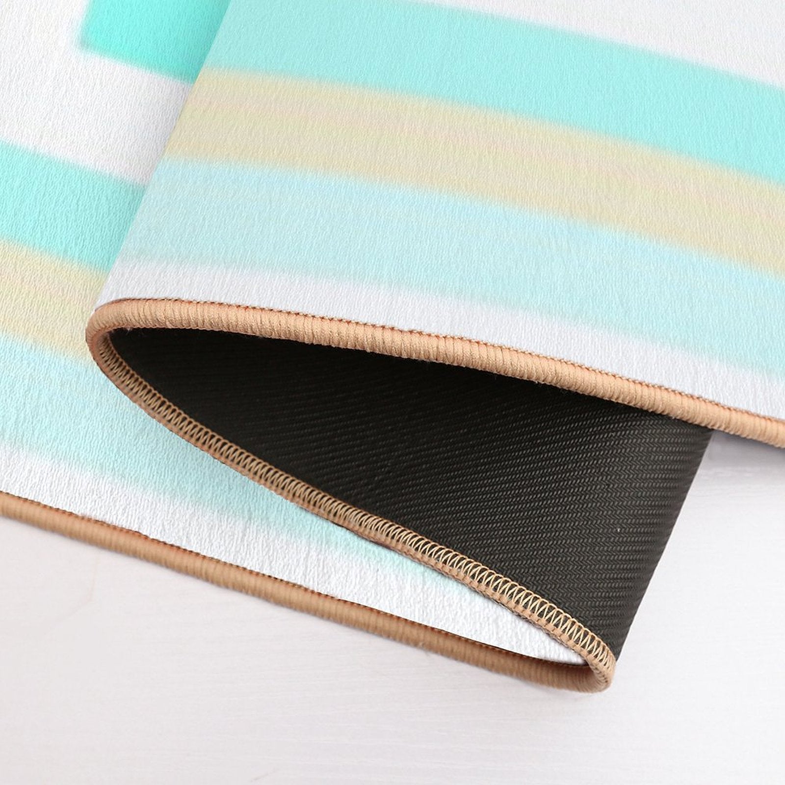 Blue Teal Aqua  Slip-Resistant Bath Mat