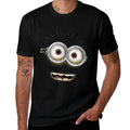 Despicable Me Minions Phil Face Graphic  Ribbed Collar T-Shirt