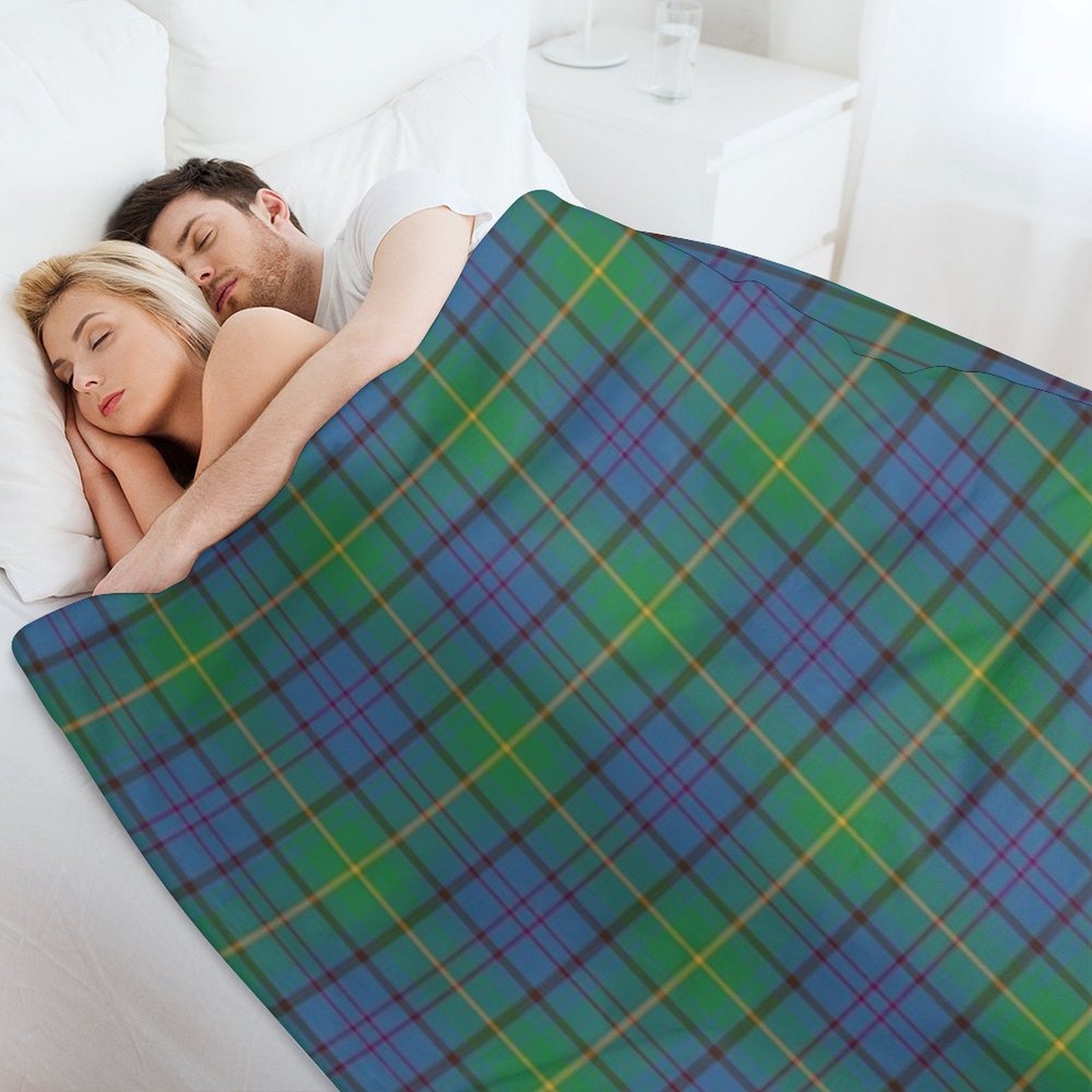 County Donegal Irish Tartan Travel-friendly Throw Blanket