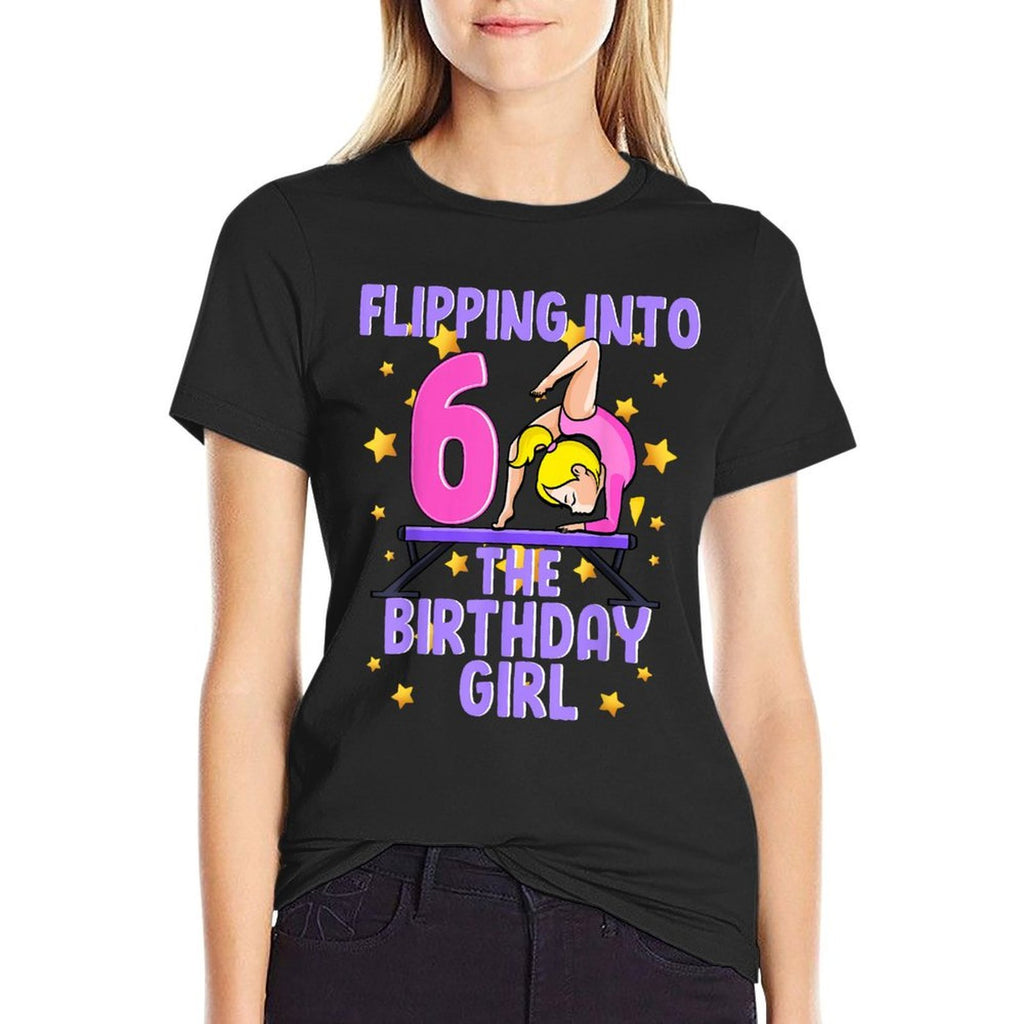 6th Birthday Girl Gymnastics Party Outfit Gymnast  High-quality Stitching T-Shirt
