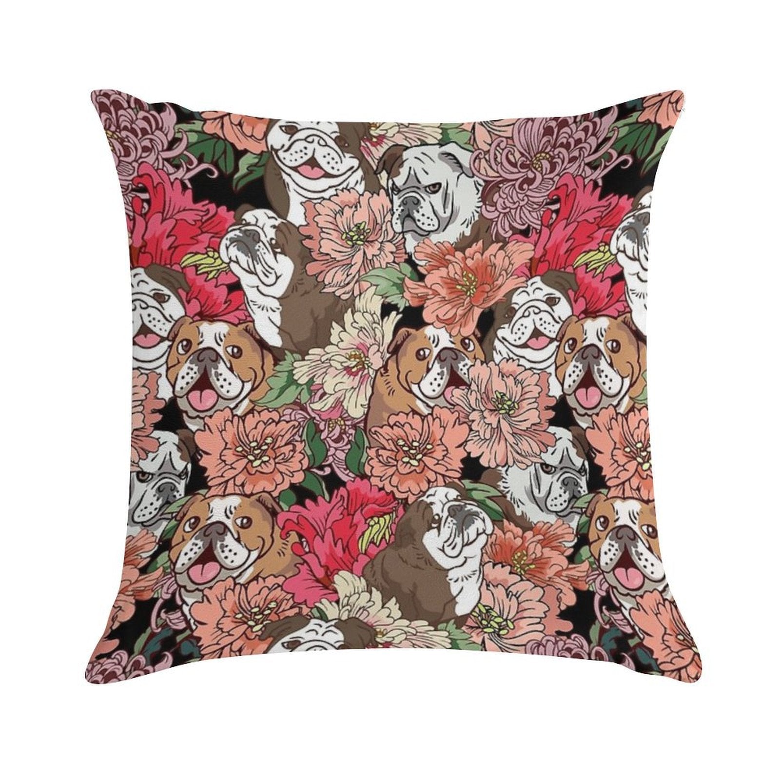 Because English Bulldog Soft Home Decor Throw Pillow