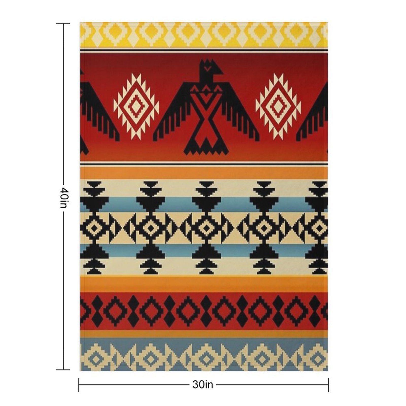 Thunderbird  Native American Pattern All-season Throw Blanket