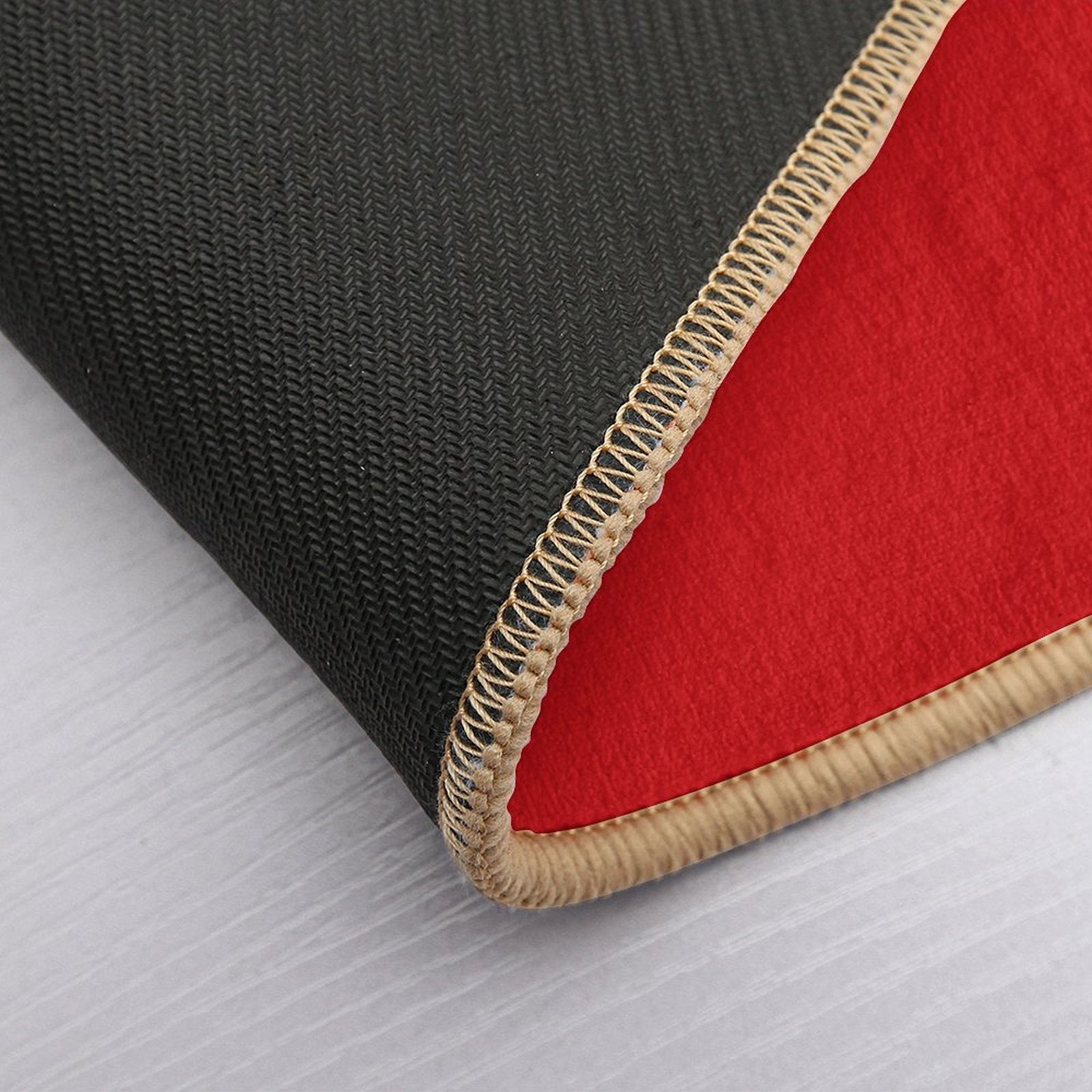 Black And White Stripes with Red Triangle  Easy Maintenance Bath Mat