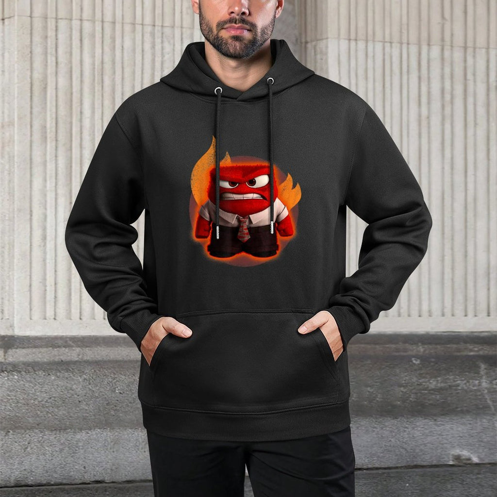 Disney Pixar Inside Out Anger Full Body Flaming Shot Durable Construction Hoodie
