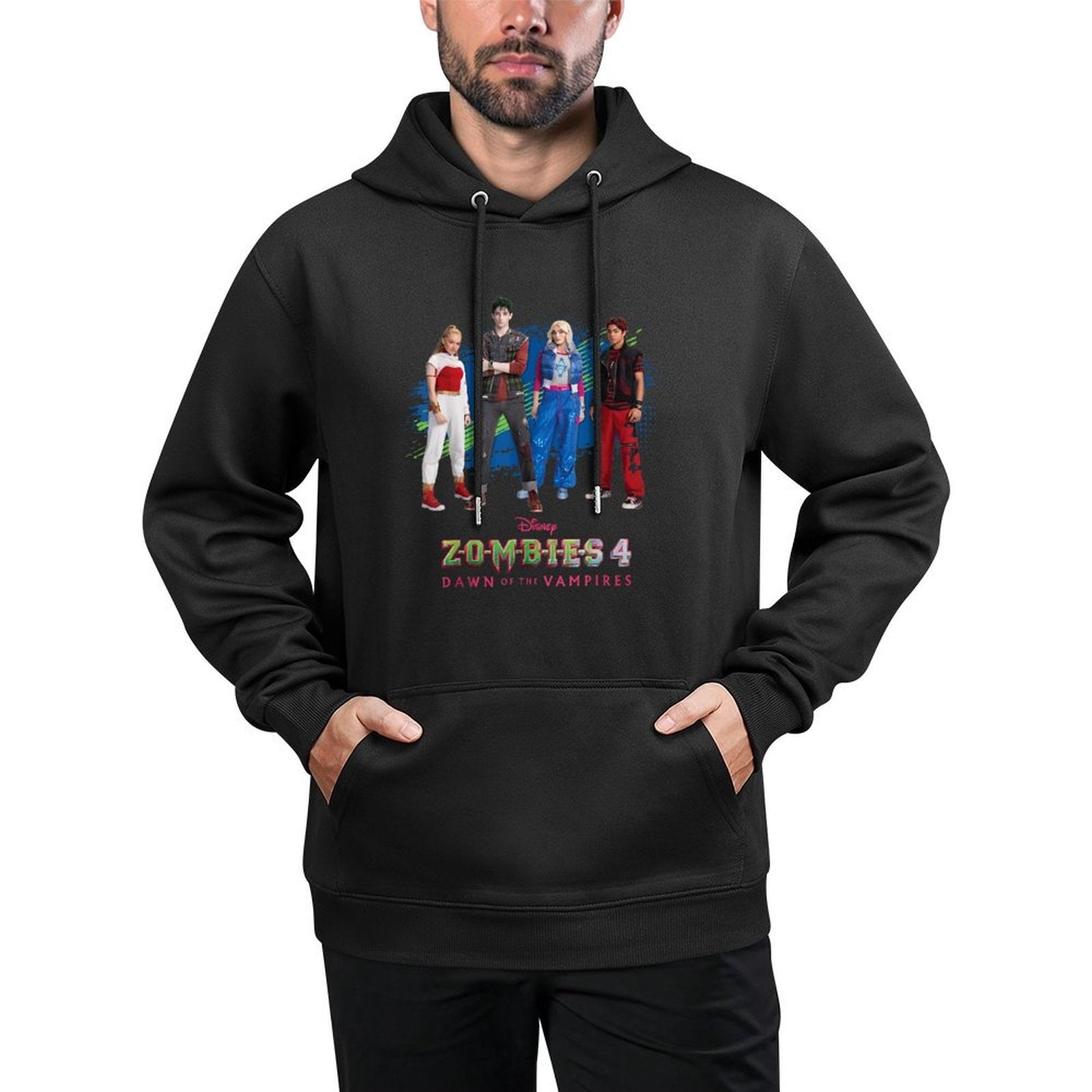 Disney Zombies 4 Nova & Victor + Zed & Addison Official Logo Cotton-Polyester Blend Hoodie