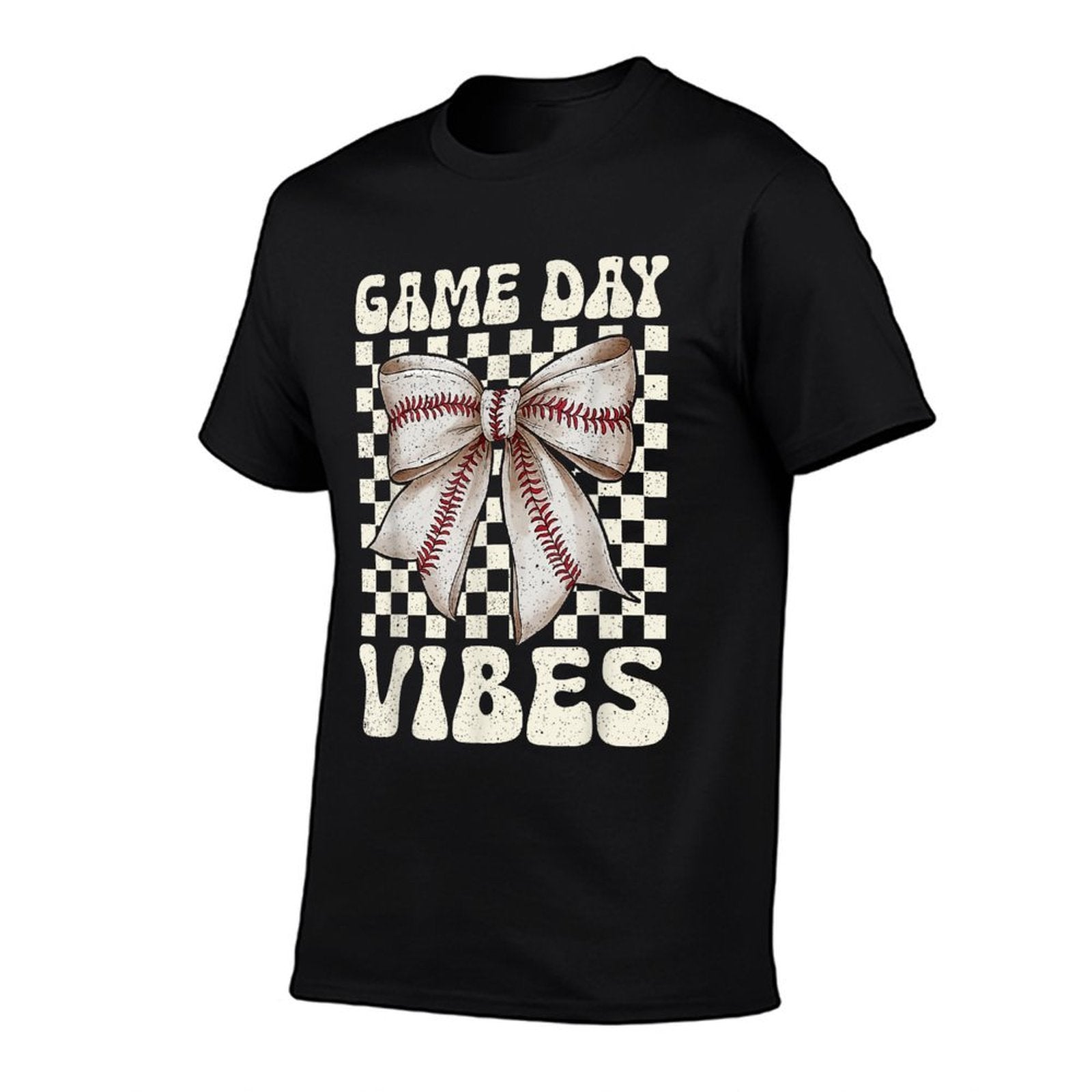 Coquette Bow Baseball Game Day Vibes Groovy Women Kids  Affordable Price T-Shirt