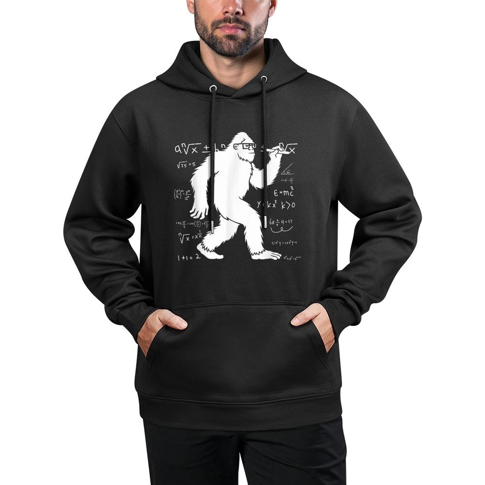Funny Bigfoot Math Pun For Teachers Students Pi Day Cotton-Polyester Blend Hoodie