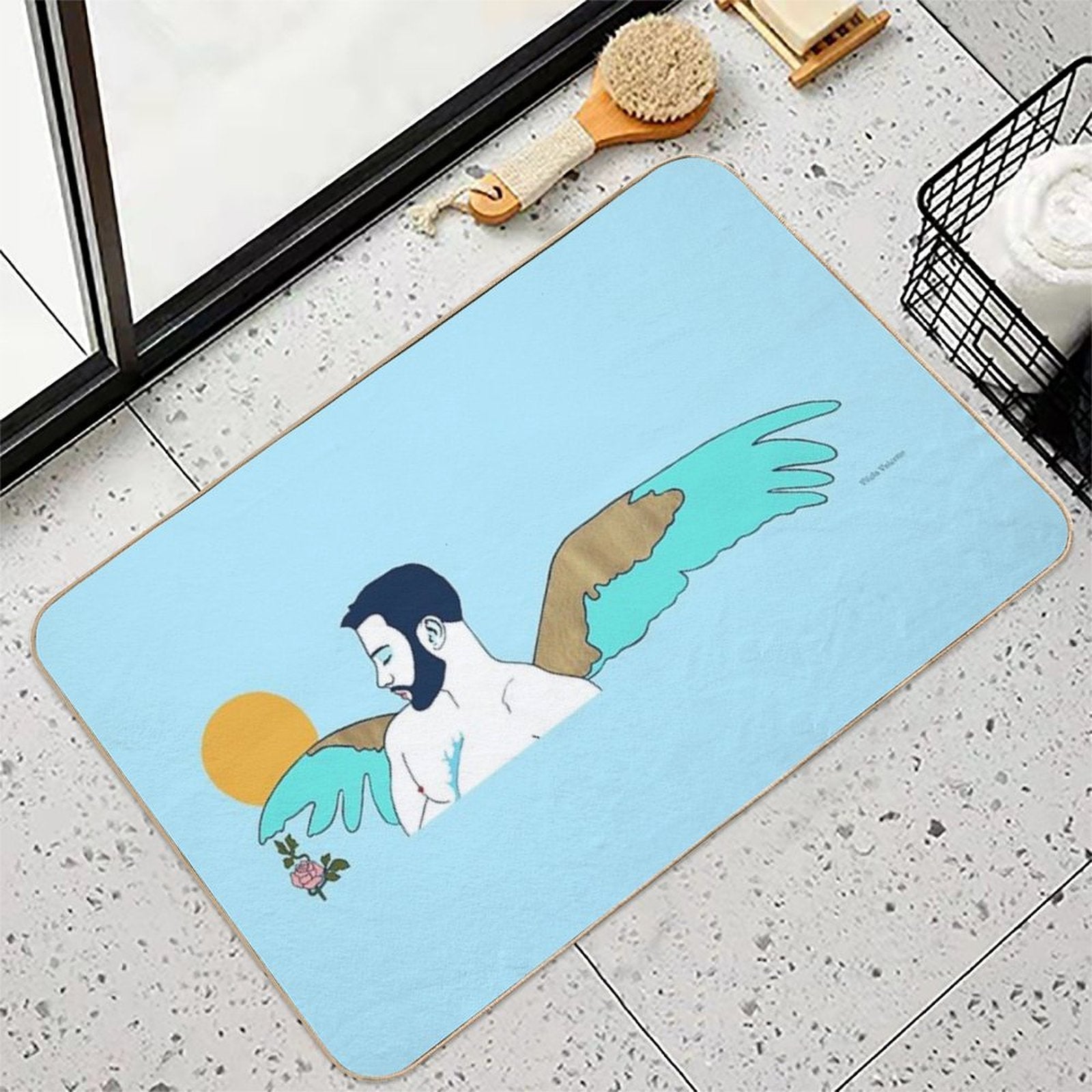 The Lonely Rose  Fade-Resistant Bath Mat