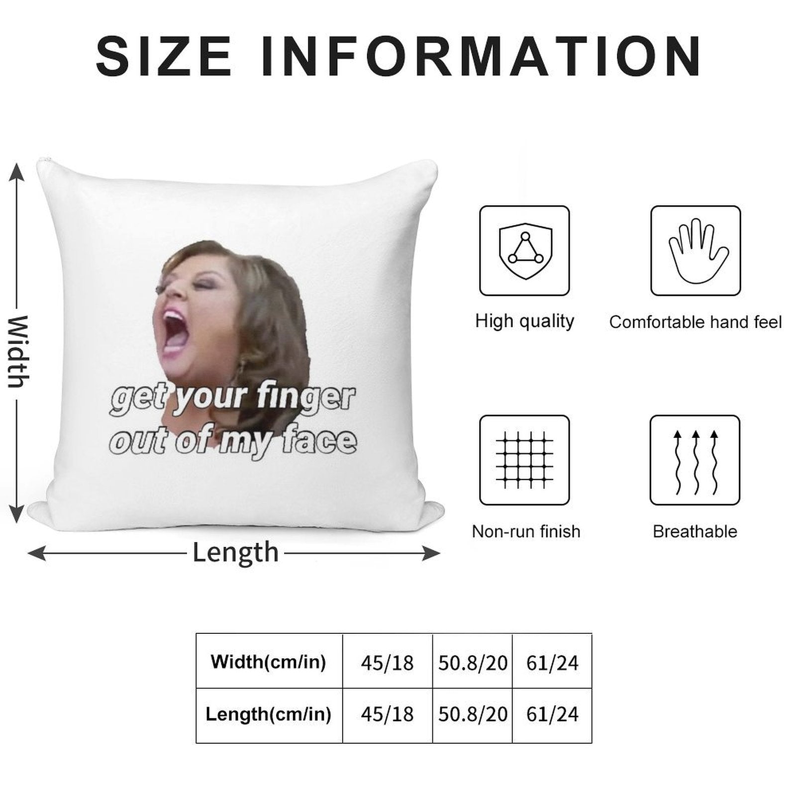 Dance Moms Get Your Finger Out Of My Face Soft Washable Throw Pillow