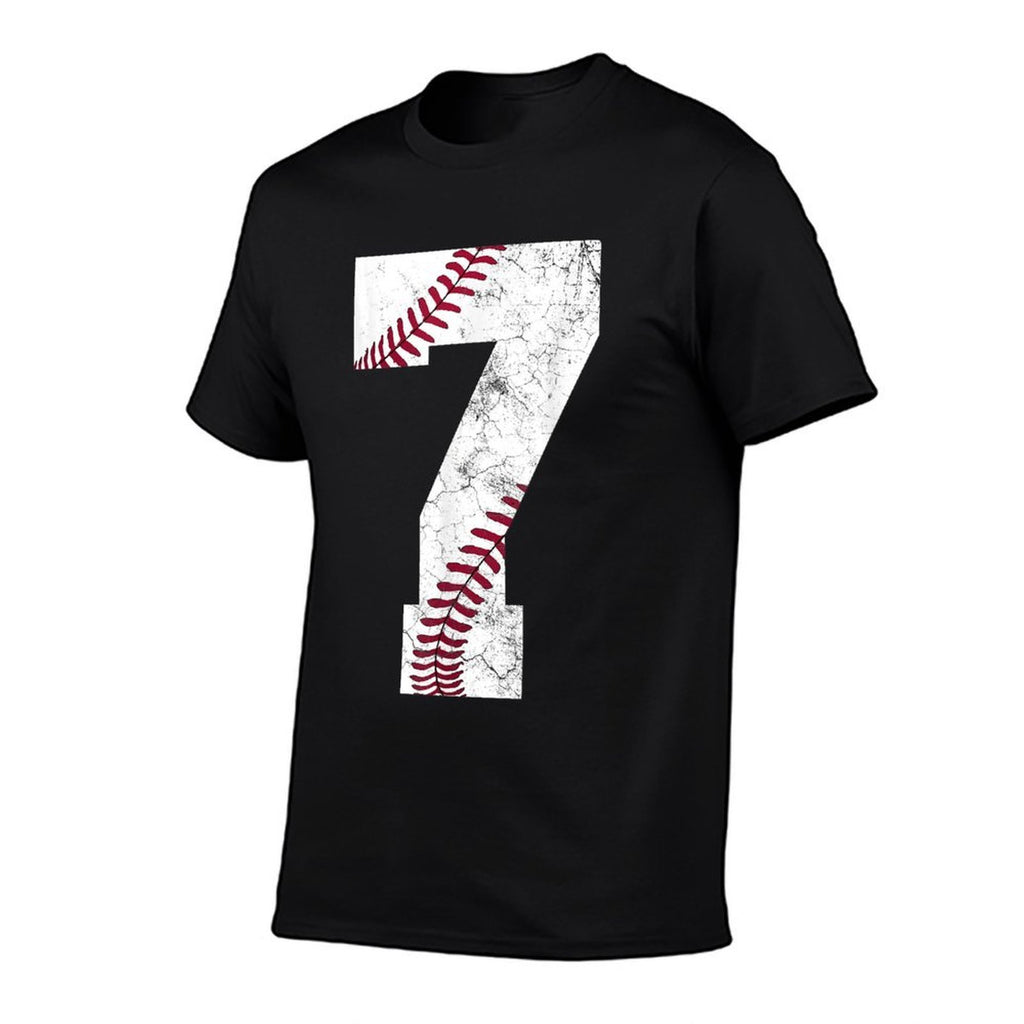 7th Birthday 2018 Baseball Boys Kids Seven 7 Seventh Gift  Cotton T-Shirt
