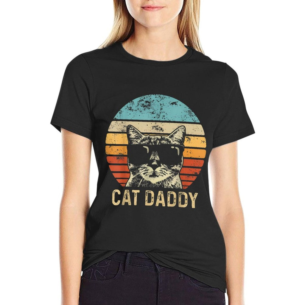 Cool Cat Daddy Retro Sunglasses Cat Gift For Men Women Kid  Soft T-Shirt