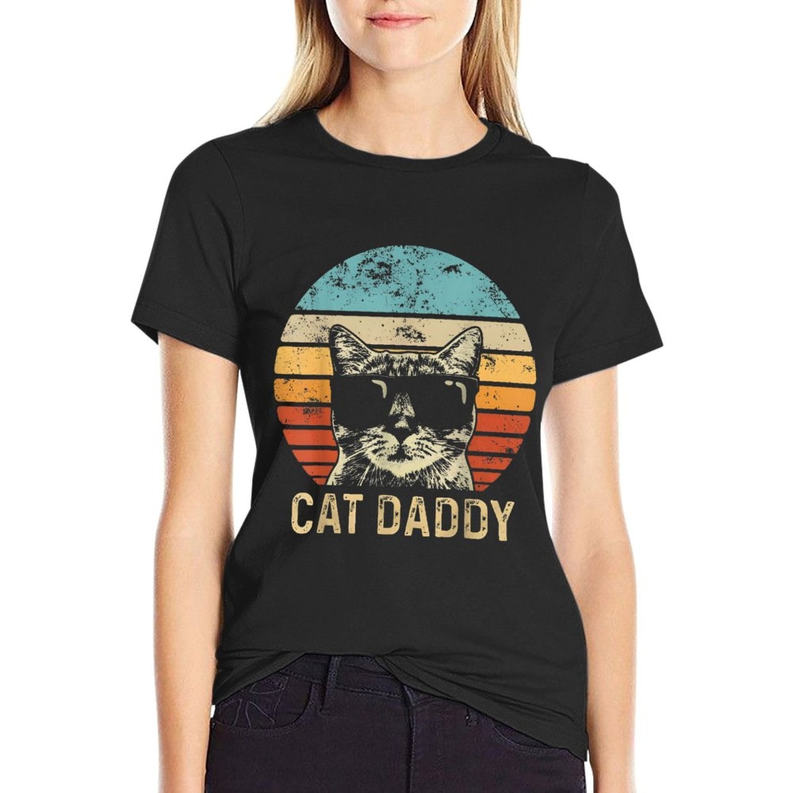 Cool Cat Daddy Retro Sunglasses Cat Gift For Men Women Kid  Soft T-Shirt