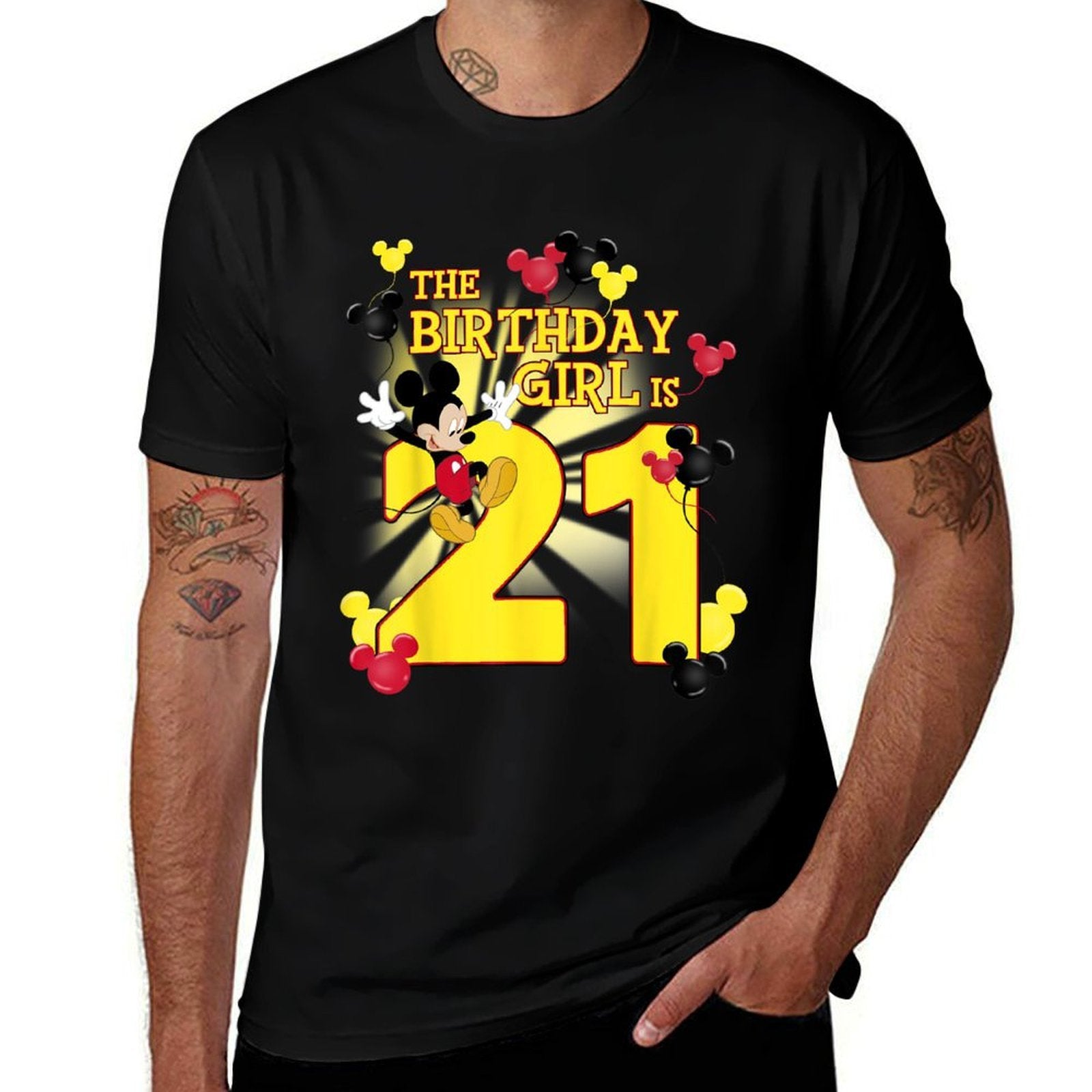 Disney Mickey And Friends Mickey 21st Birthday Girl  Quick-drying T-Shirt