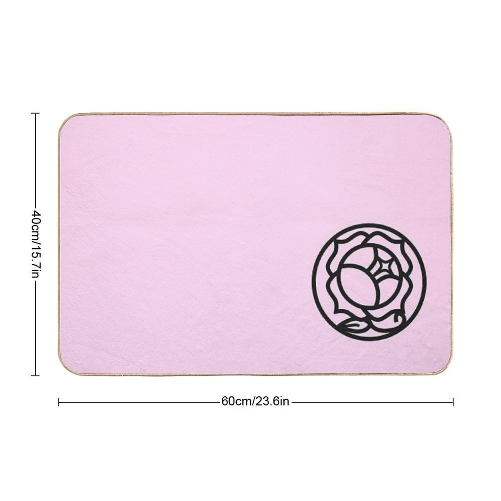 Utena Rose Crest  Rapid-Drying Bath Mat