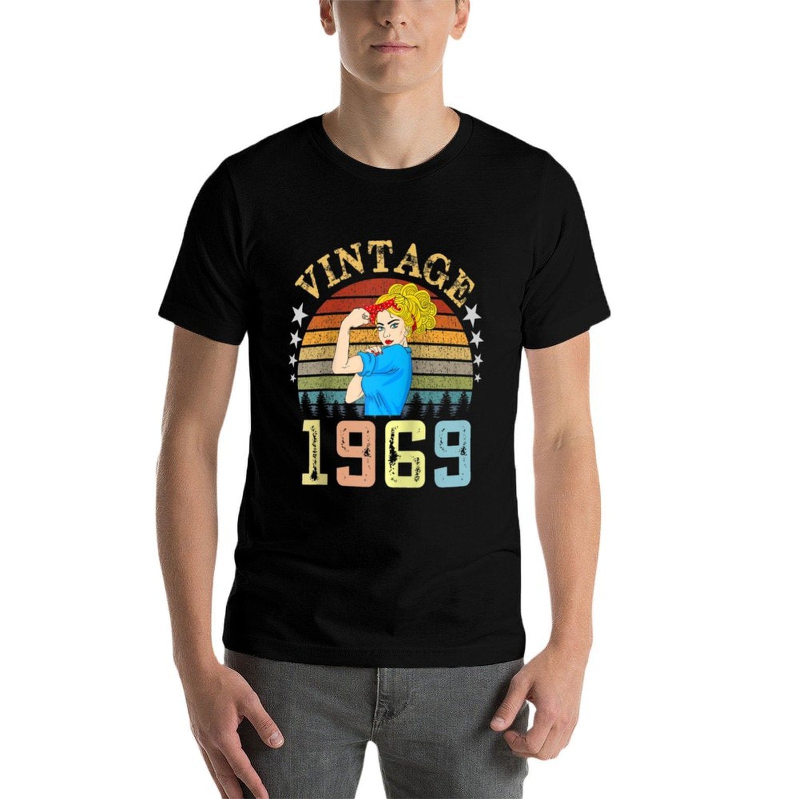 Womens Vintage 1969 50th Birthday Gift 50 Years Old Bday Raglan Baseball  Breathable T-Shirt
