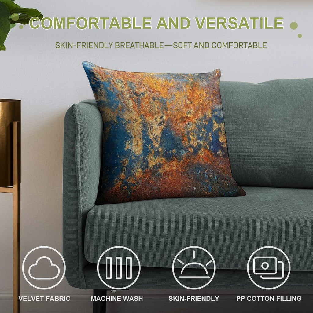 Autumnal Rust Soft Easy Maintenance Throw Pillow