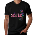Sister of The Birthday Girl Butterfly Family 1st Birthday  Polyester Blend T-Shirt