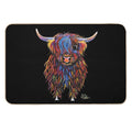 HiGHLaND CoW PRiNT SCoTTiSH ' BiG B ' BY SHiRLeY MacARTHuR  Rapid-Drying Bath Mat