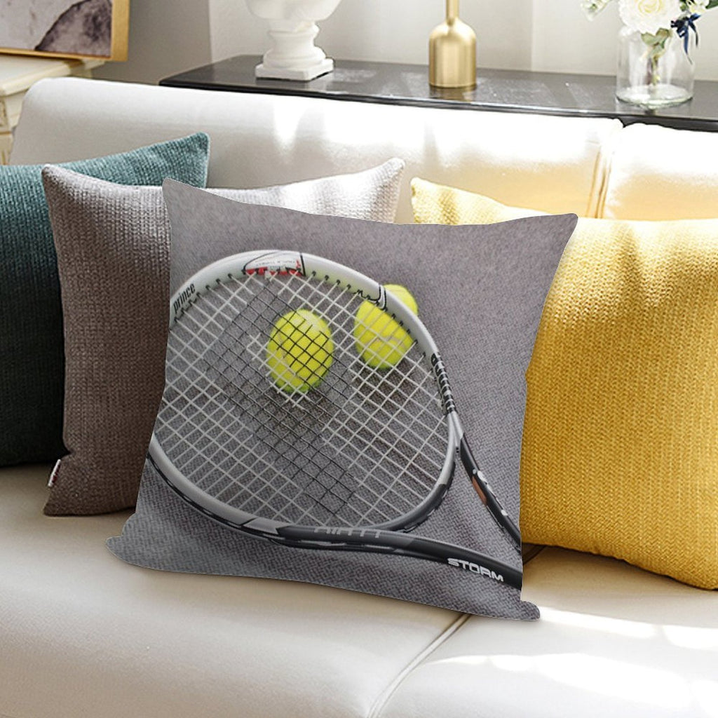 Tennis Ball Soft Hidden Zipper Throw Pillow
