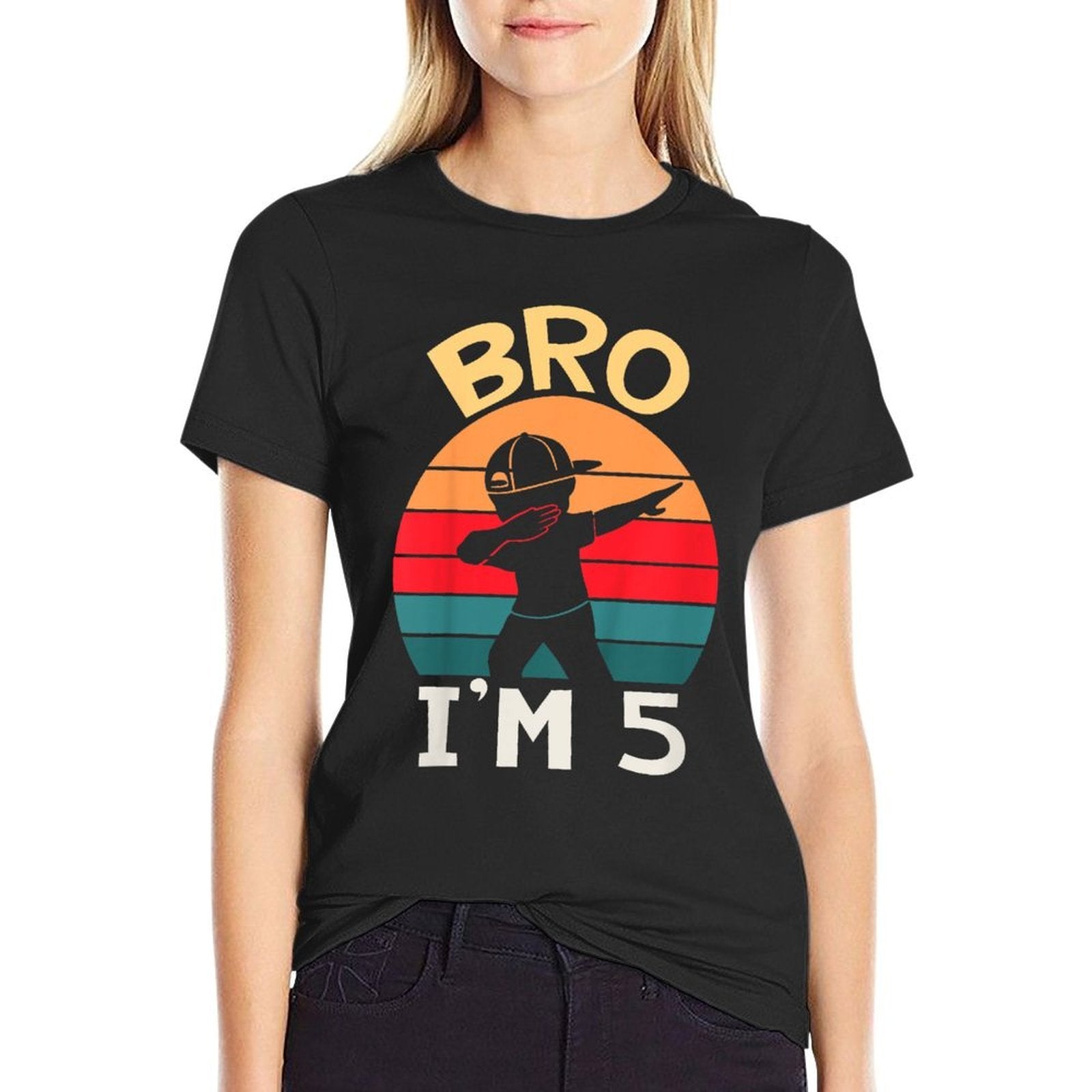 Kids Bro I’m 5 Year Old Five Fifth Party 5th Birthday Boy  Affordable Price T-Shirt