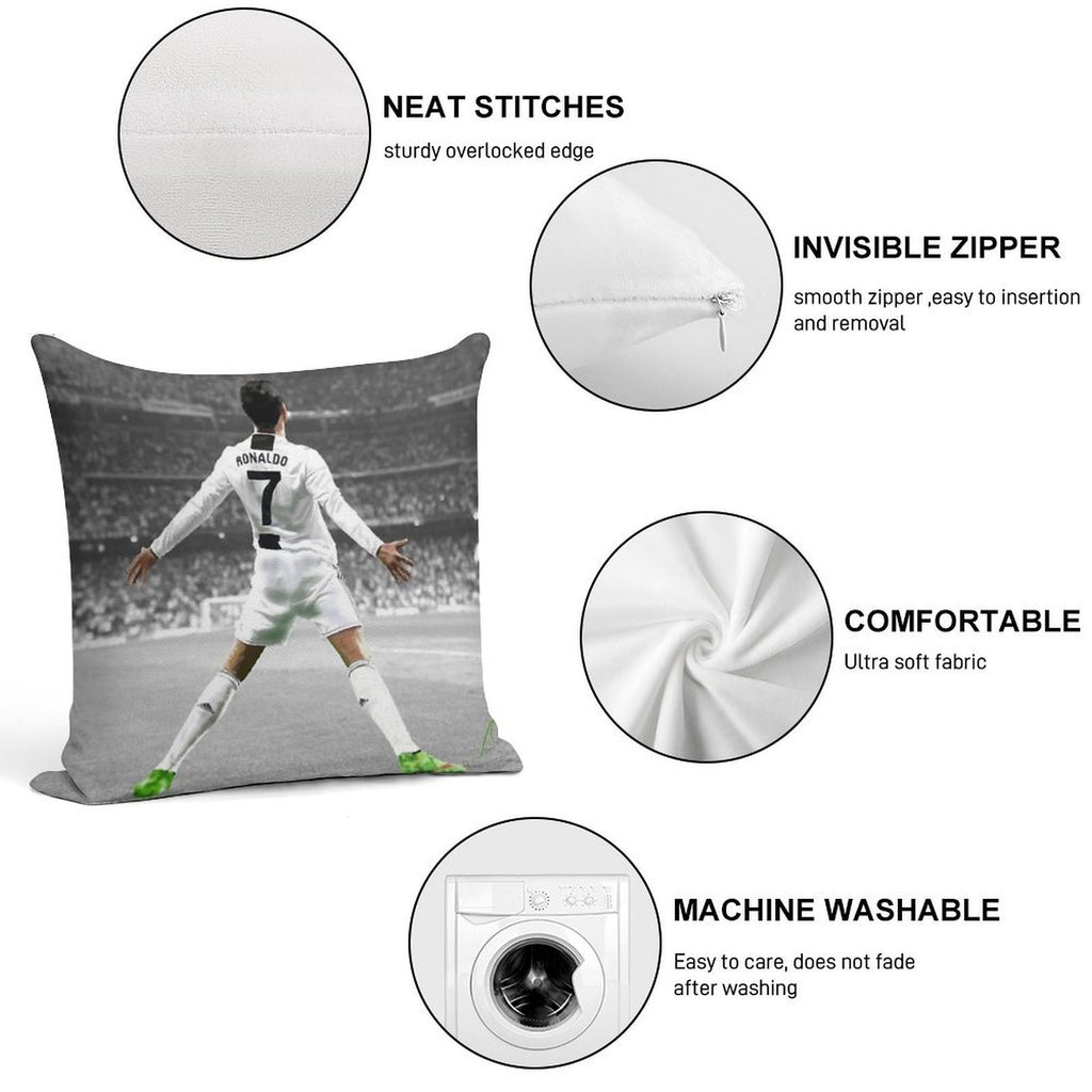 Cristiano Ronaldo Soft Gift Ready Throw Pillow