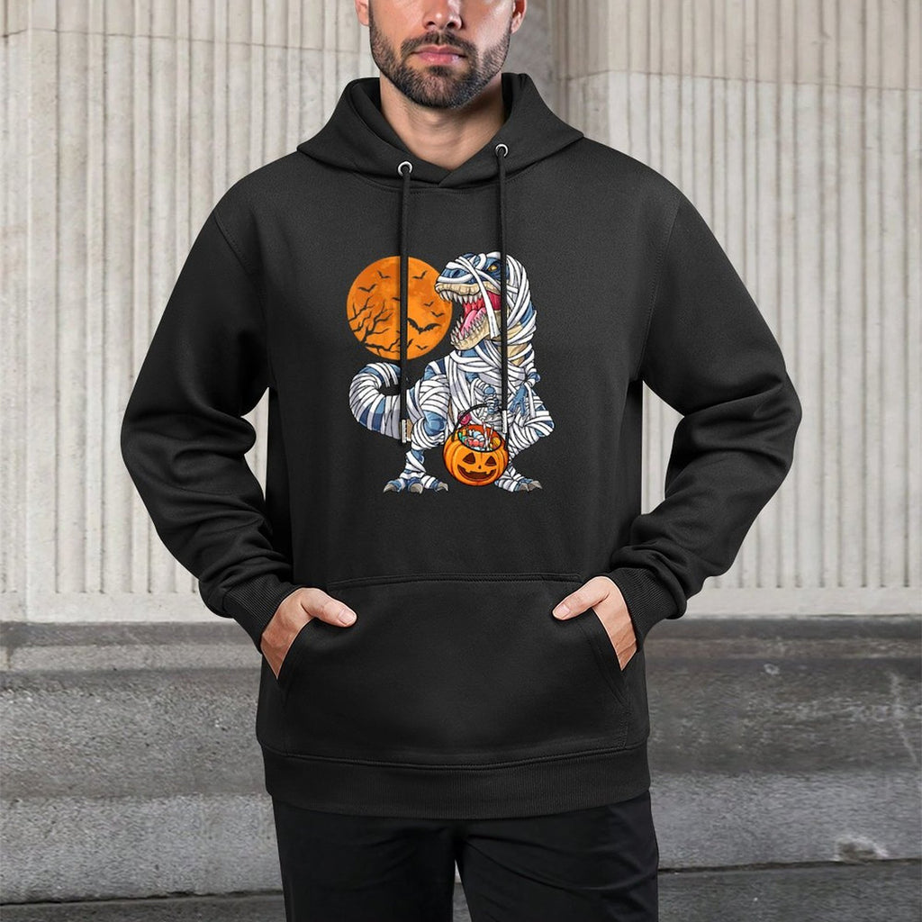 Halloweens for Boys Men Dinosaur T Rex Mummy Pumpkin Relaxed Fit Hoodie