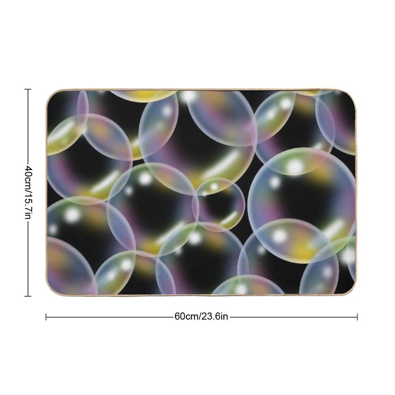 Overlapping Bubbles Pattern (Large)  Toxin-Free Bath Mat