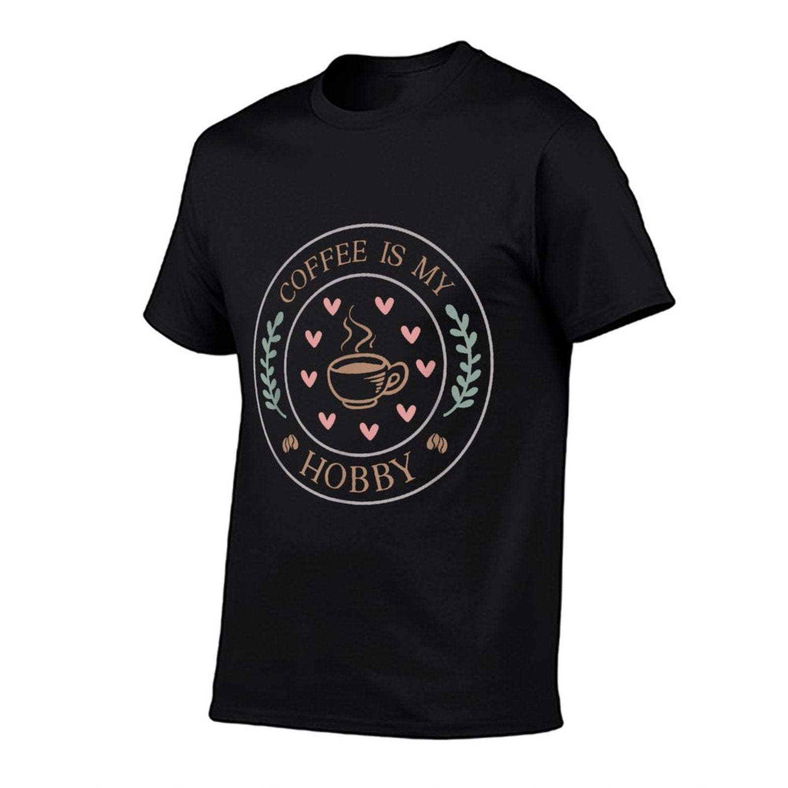 Coffee Is My Hobby  Rolled Sleeves T-Shirt