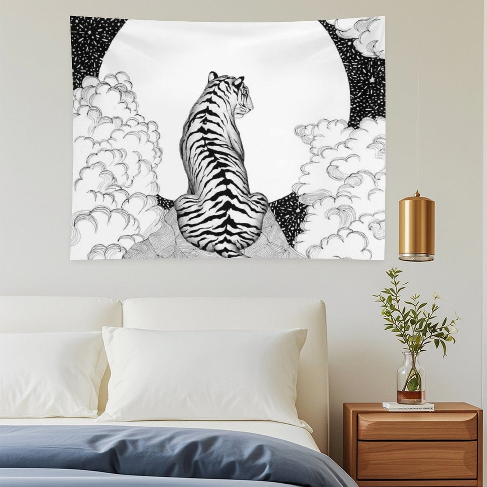 Tiger Moon Tapestry