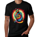 Cute Cat Tie Dye  Tagless Design T-Shirt