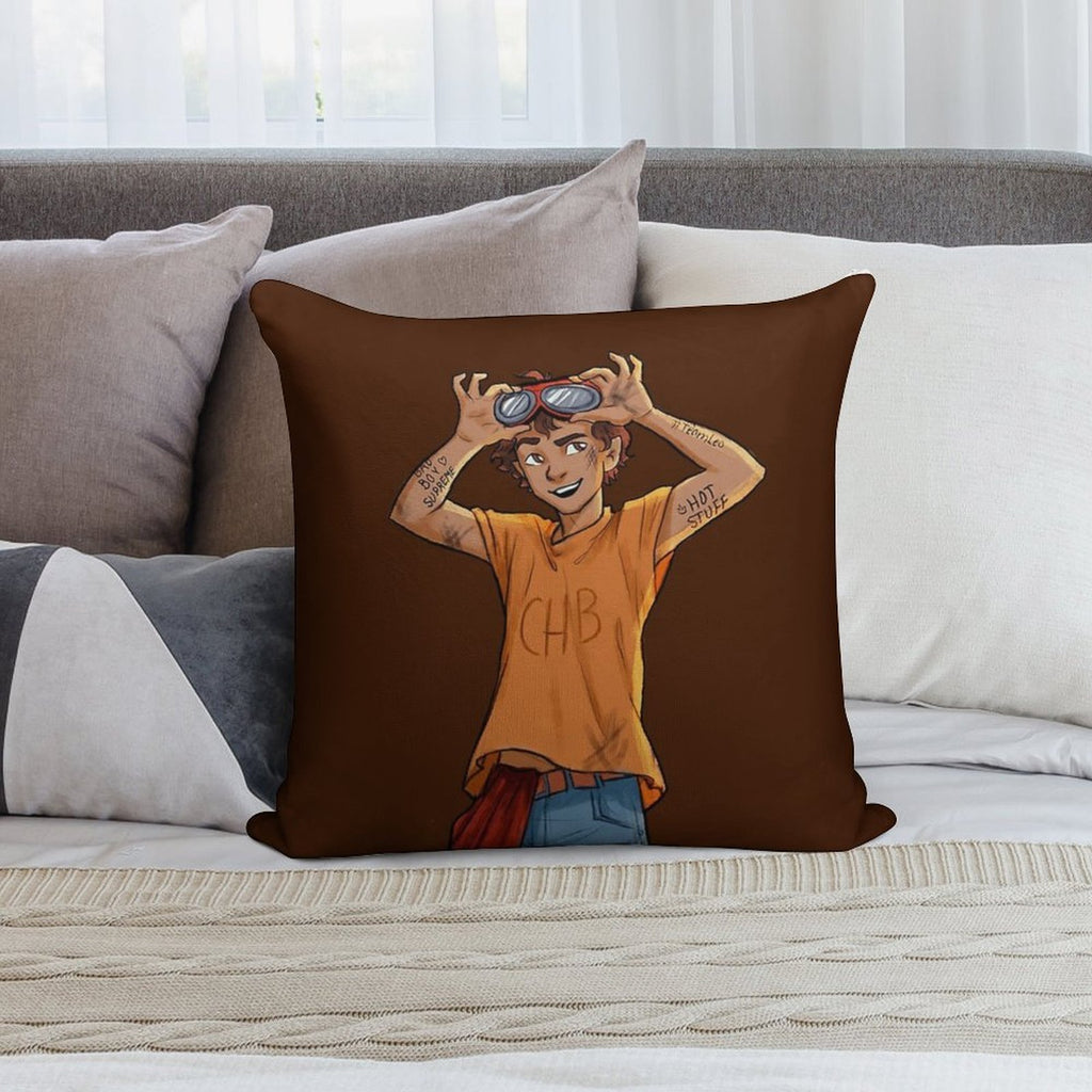 Leo Valdez Soft Hidden Zipper Throw Pillow
