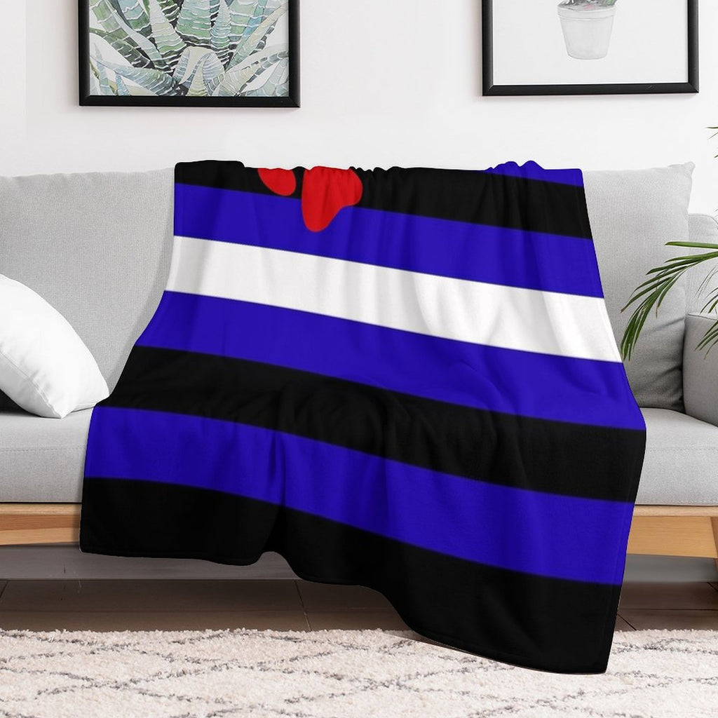 Puppy Play Pride Flag (v.2) Eco-conscious Throw Blanket