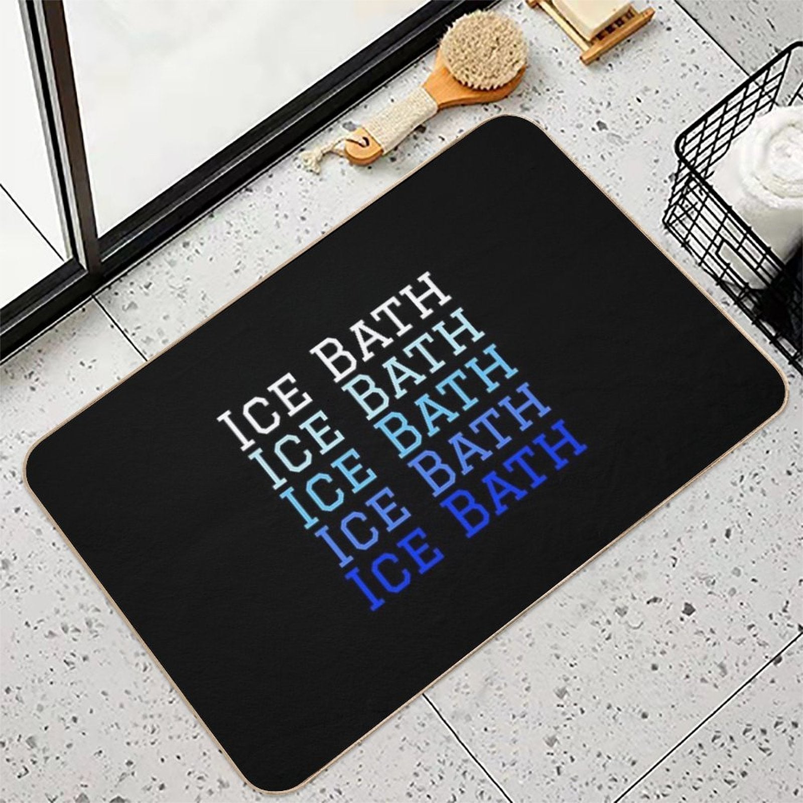 Ice Bath Repeat - Cold Therapy - Wild Swimming Tees Durable Bath Mat