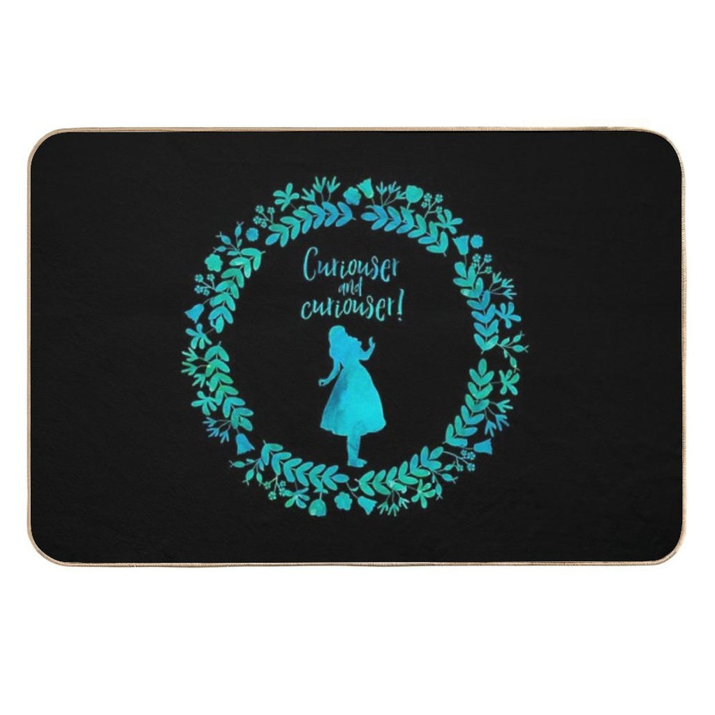 Curiouser And Curiouser! Alice in Wonderland.  Versatile Bath Mat