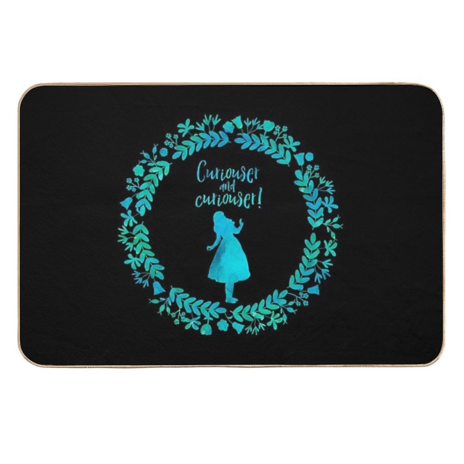 Curiouser And Curiouser! Alice in Wonderland.  Versatile Bath Mat