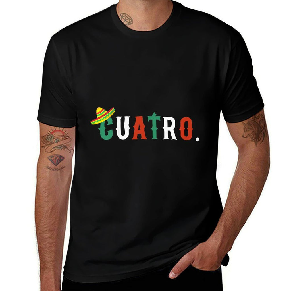 Kids 4 Year Old Mexican Fiesta Birthday Theme Cuatro Ano 4th Gift  Eco-friendly Material T-Shirt