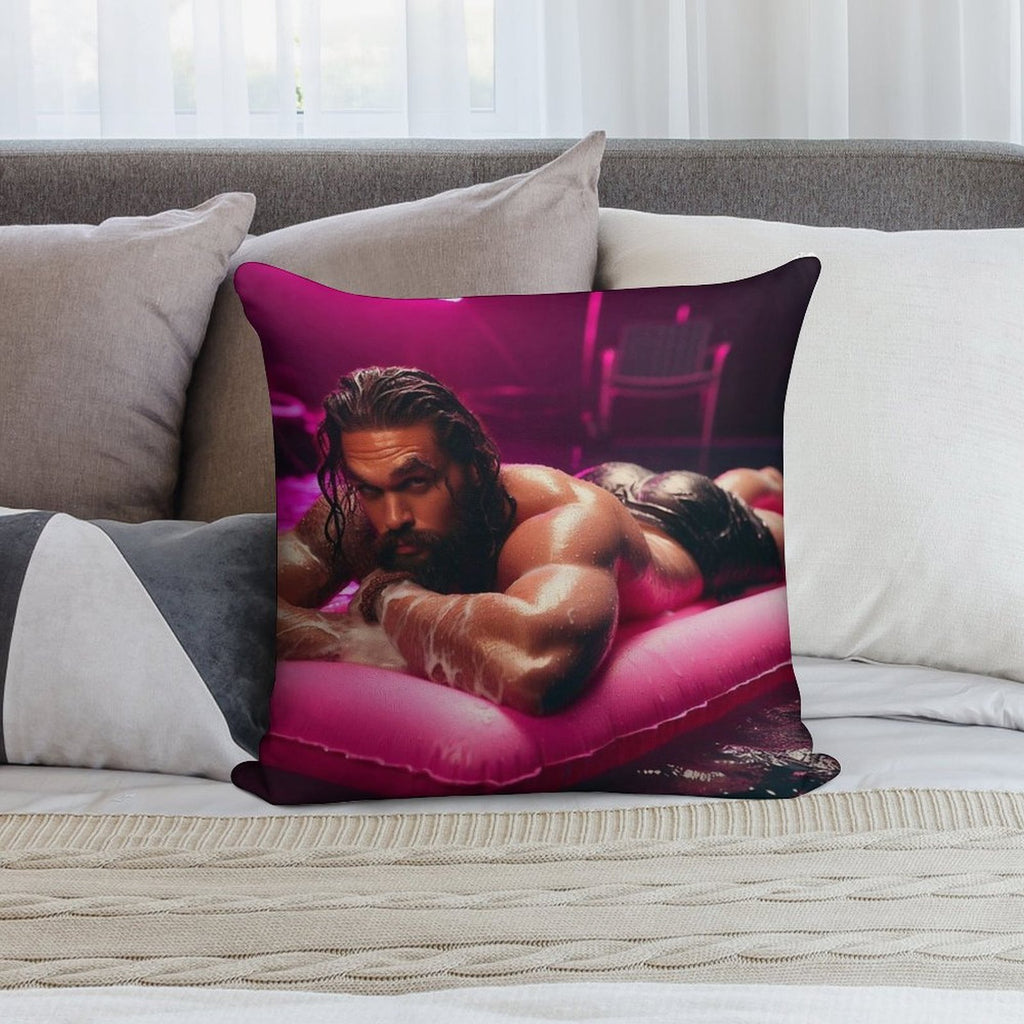 Jason Momoa Soft Washable Throw Pillow
